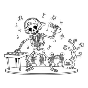 Desenho de Esqueleto Desenho Colorir Imprimir 31