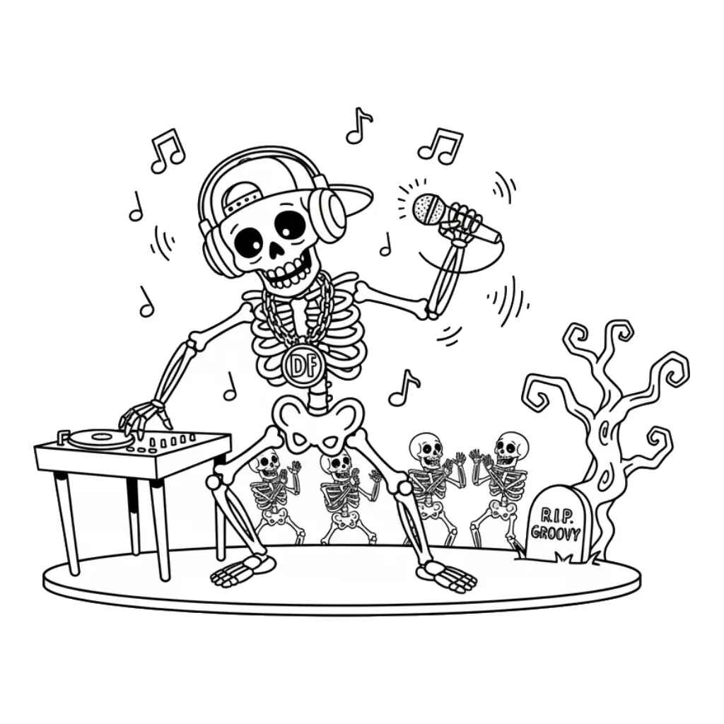 Desenho de Esqueleto Desenho Colorir Imprimir 31