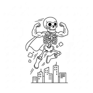 Desenho de Esqueleto Desenho Colorir Imprimir 34