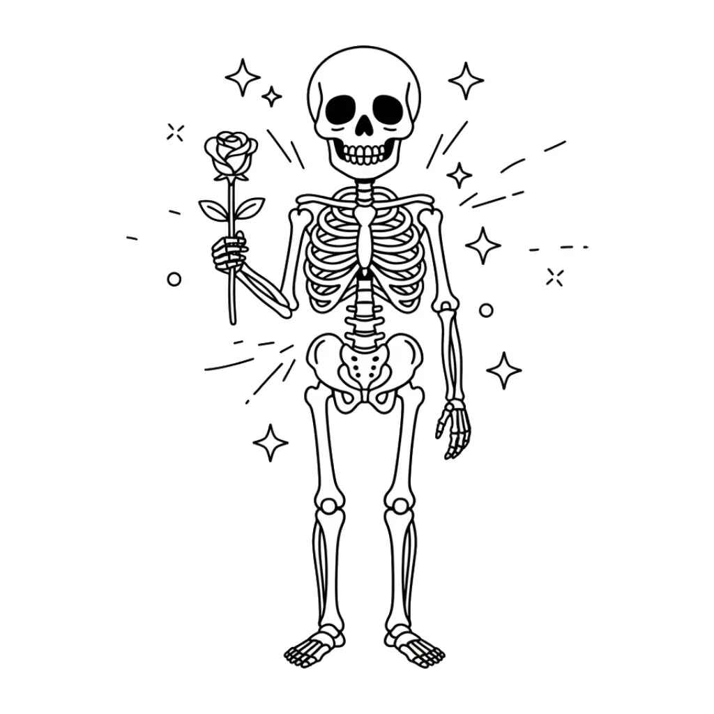 Desenho de Esqueleto Desenho Colorir Imprimir 38