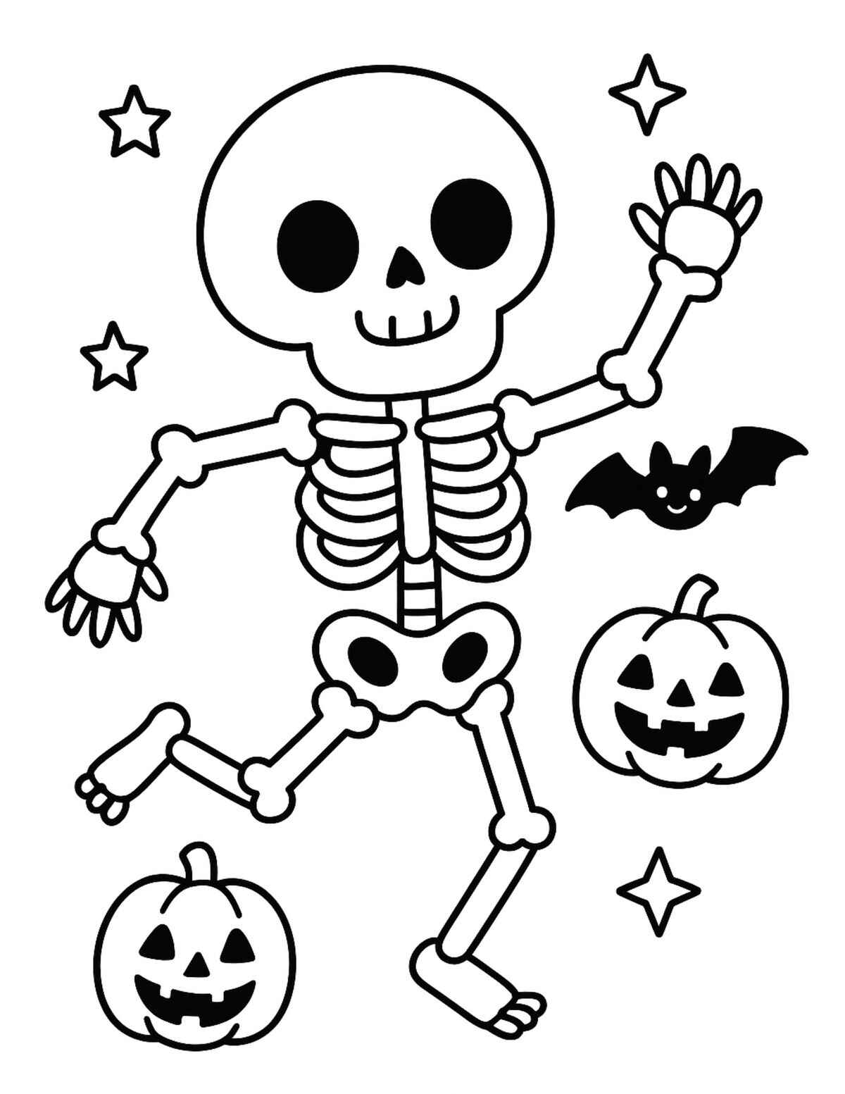 Desenho de Esqueleto Desenho Colorir Imprimir 40