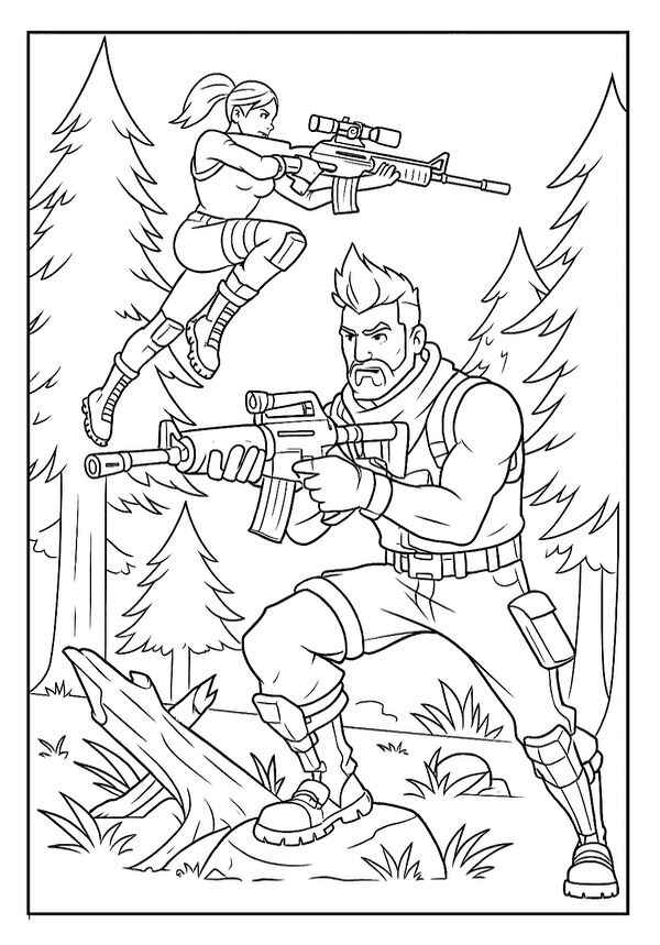 Desenho de Fortnite Desenho Colorir Imprimir 06
