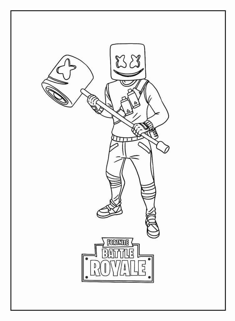 Desenho de Fortnite Desenho Colorir Imprimir 19