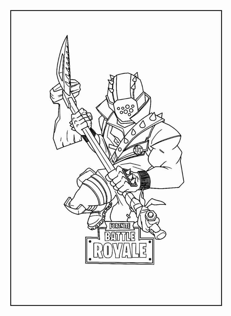 Desenho de Fortnite Desenho Colorir Imprimir 47