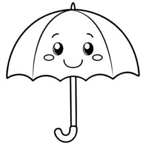 Desenho de Guarda Chuva Desenho Colorir Imprimir 02