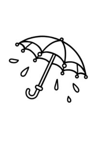 Desenho de Guarda Chuva Desenho Colorir Imprimir 03
