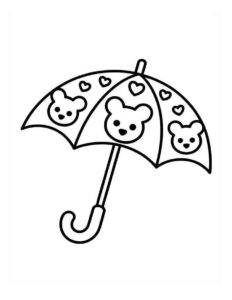 Desenho de Guarda Chuva Desenho Colorir Imprimir 04