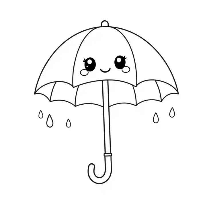 Desenho de Guarda Chuva Desenho Colorir Imprimir 13