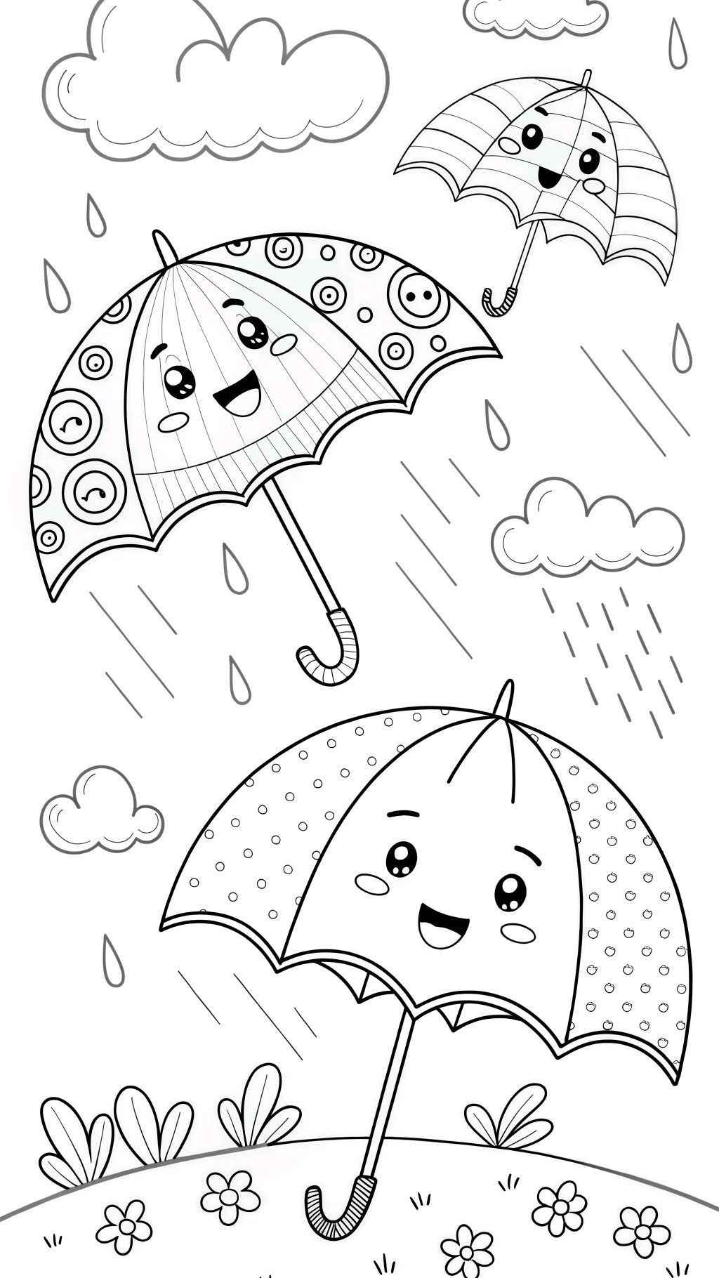 Desenho de Guarda Chuva Desenho Colorir Imprimir 15