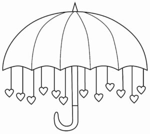 Desenho de Guarda Chuva Desenho Colorir Imprimir 20