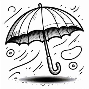 Desenho de Guarda Chuva Desenho Colorir Imprimir 23
