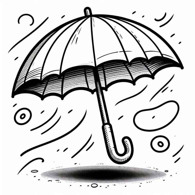 Desenho de Guarda Chuva Desenho Colorir Imprimir 23