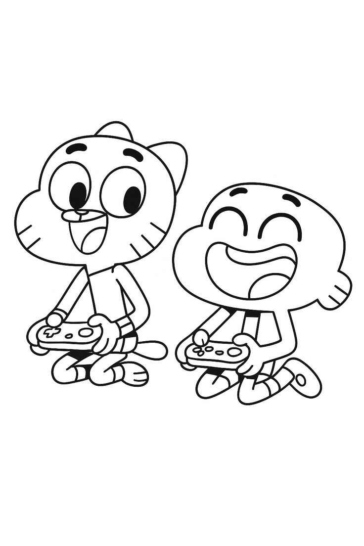 Desenho de Gumball Desenho Colorir Imprimir 03