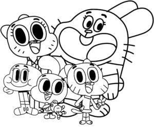 Desenho de Gumball Desenho Colorir Imprimir 05