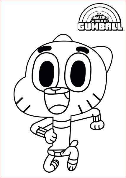 Desenho de Gumball Desenho Colorir Imprimir 06
