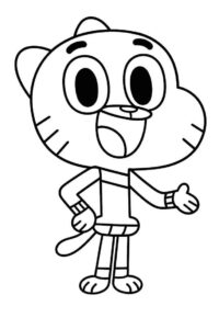 Desenho de Gumball Desenho Colorir Imprimir 08