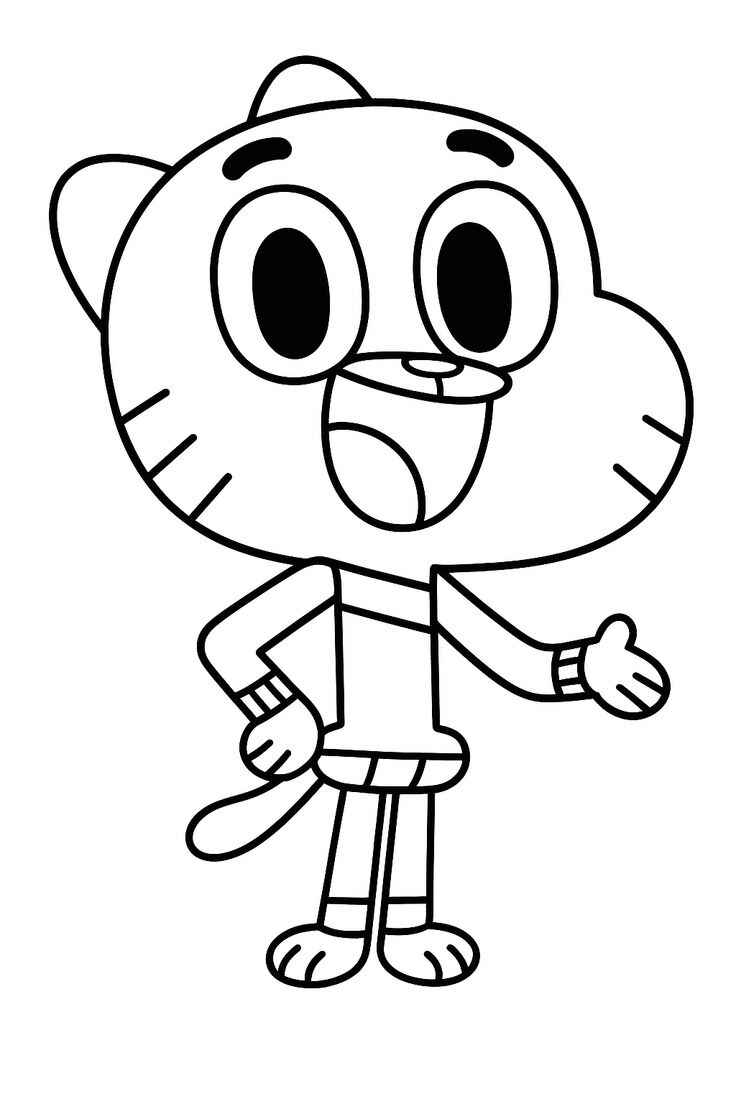 Desenho de Gumball Desenho Colorir Imprimir 08