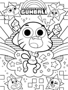 Desenho de Gumball Desenho Colorir Imprimir 09