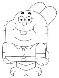 Desenho de Gumball Desenho Colorir Imprimir 11