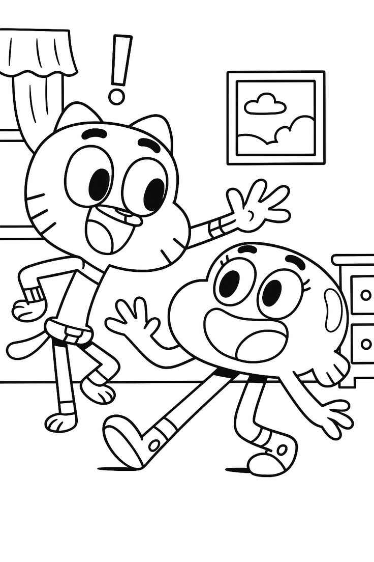 Desenho de Gumball Desenho Colorir Imprimir 14