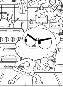 Desenho de Gumball Desenho Colorir Imprimir 17