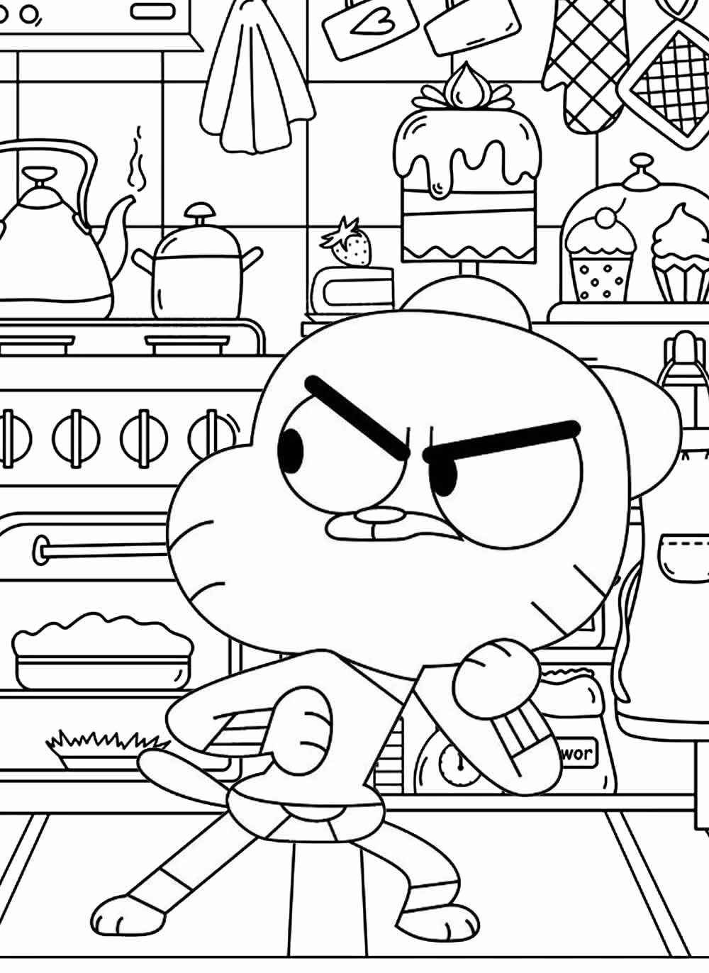 Desenho de Gumball Desenho Colorir Imprimir 17