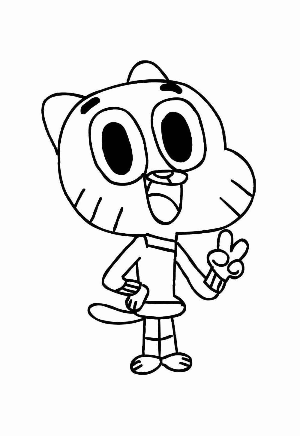 Desenho de Gumball Desenho Colorir Imprimir 18