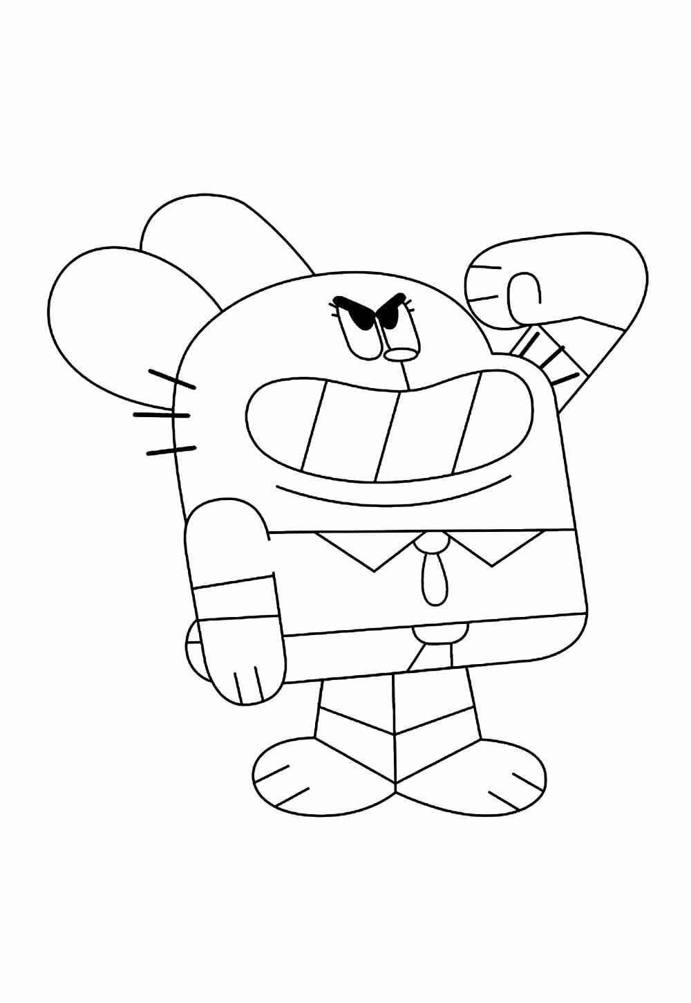 Desenho de Gumball Desenho Colorir Imprimir 23