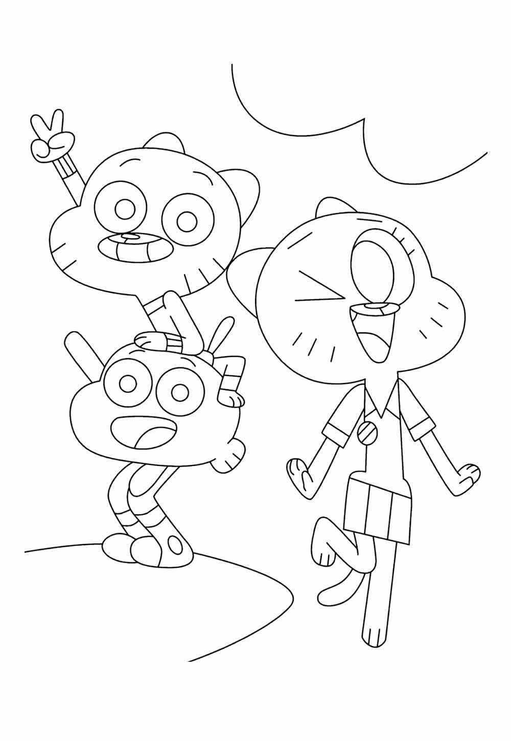 Desenho de Gumball Desenho Colorir Imprimir 26