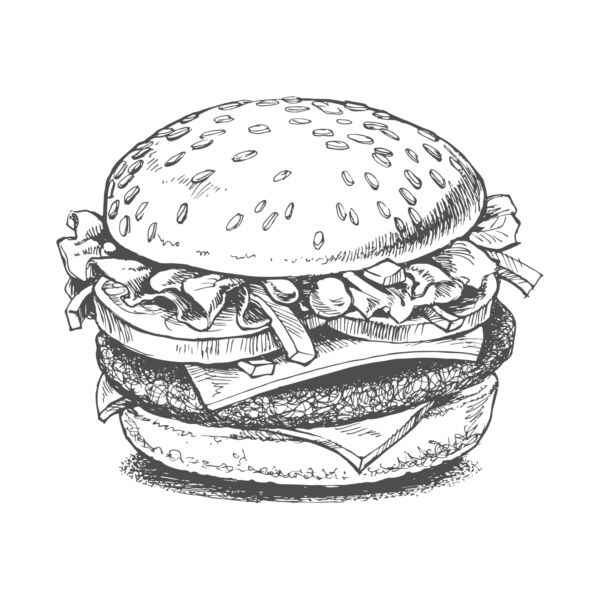 Desenho de Hamburguer Desenho Colorir Imprimir 08