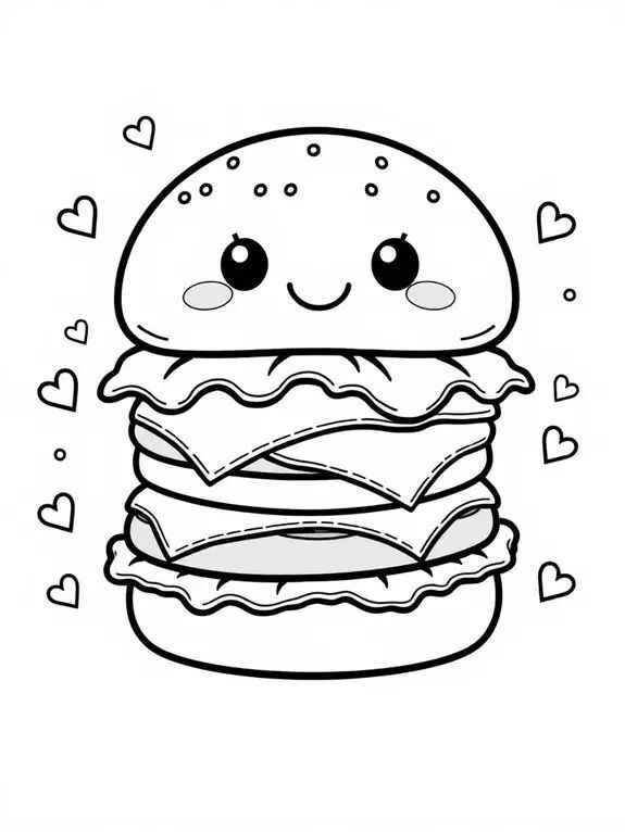 Desenho de Hamburguer Desenho Colorir Imprimir 09