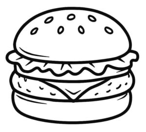 Desenho de Hamburguer Desenho Colorir Imprimir 10
