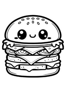 Desenho de Hamburguer Desenho Colorir Imprimir 12