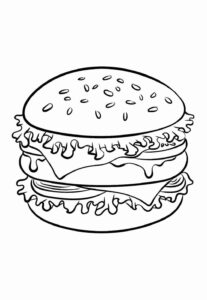 Desenho de Hamburguer Desenho Colorir Imprimir 16