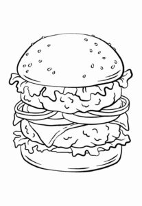Desenho de Hamburguer Desenho Colorir Imprimir 17