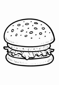 Desenho de Hamburguer Desenho Colorir Imprimir 18