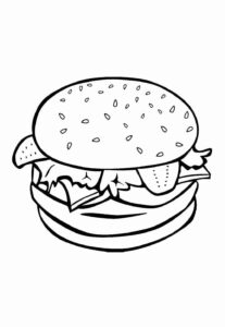 Desenho de Hamburguer Desenho Colorir Imprimir 20
