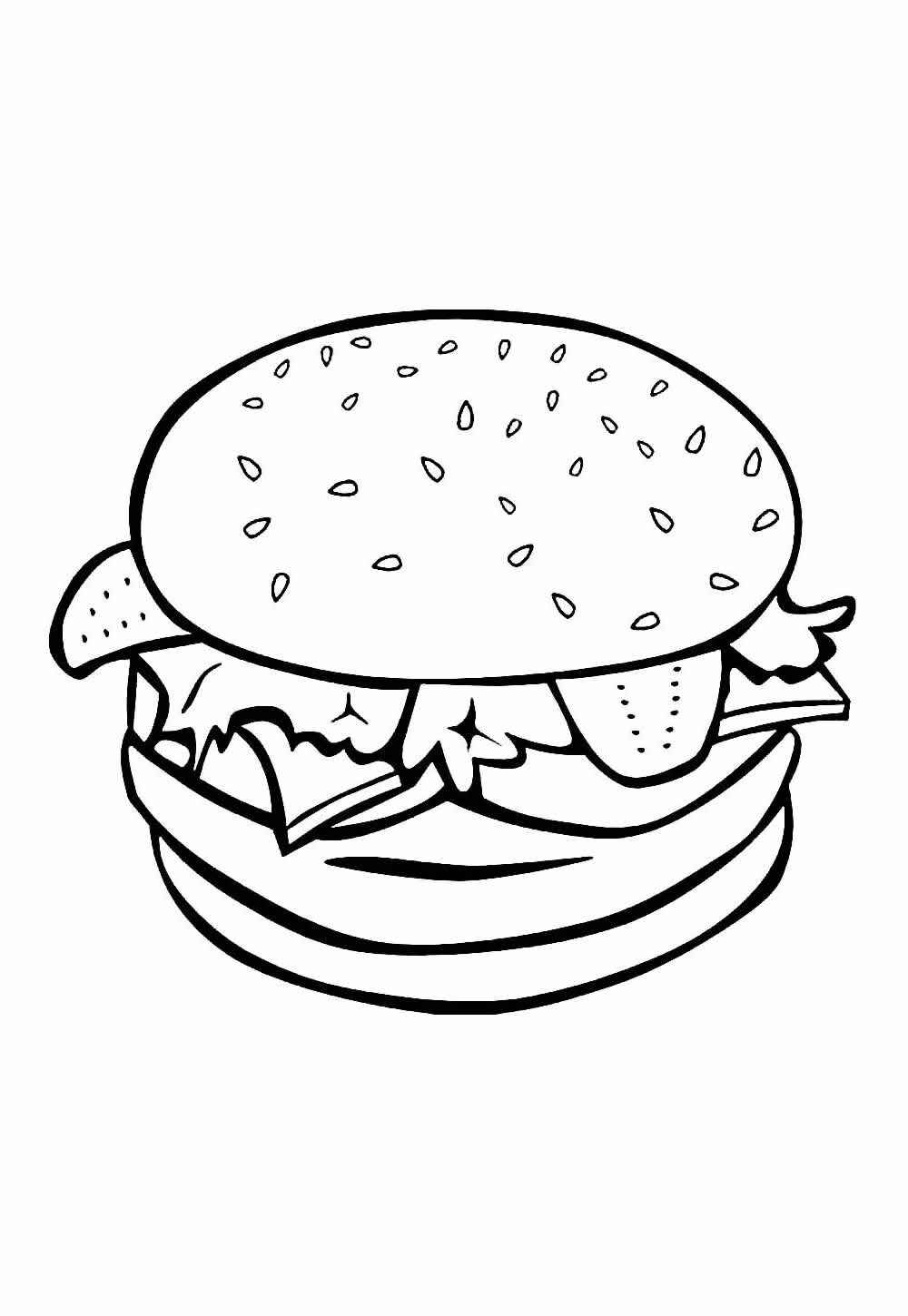 Desenho de Hamburguer Desenho Colorir Imprimir 20