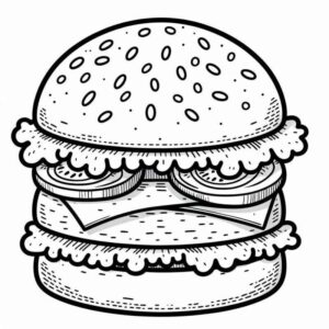 Desenho de Hamburguer Desenho Colorir Imprimir 23