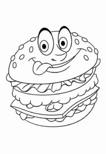 Desenho de Hamburguer Desenho Colorir Imprimir 27