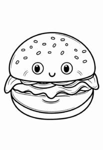 Desenho de Hamburguer Desenho Colorir Imprimir 28