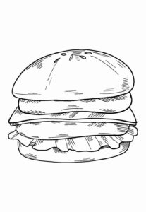Desenho de Hamburguer Desenho Colorir Imprimir 29