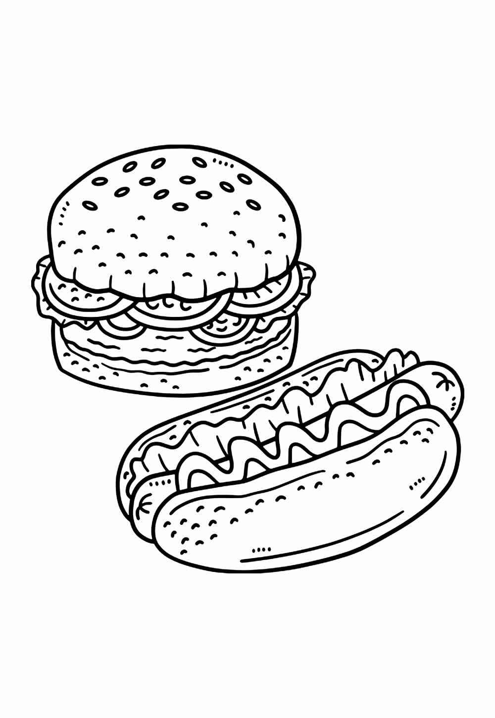 Desenho de Hamburguer Desenho Colorir Imprimir 30