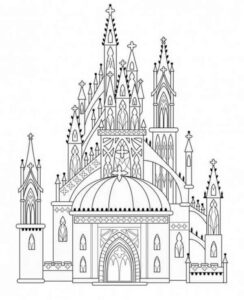 Desenho de Igreja Desenho Colorir Imprimir 002