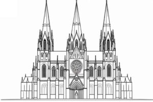 Desenho de Igreja Desenho Colorir Imprimir 020