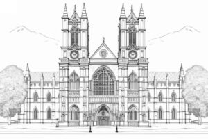 Desenho de Igreja Desenho Colorir Imprimir 023