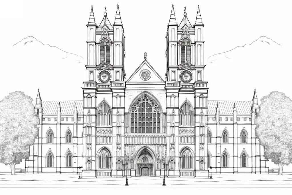 Desenho de Igreja Desenho Colorir Imprimir 023