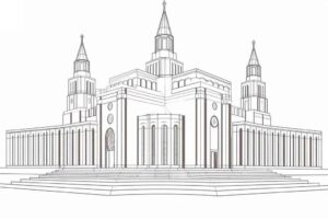 Desenho de Igreja Desenho Colorir Imprimir 024