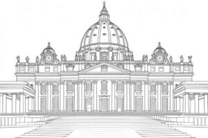 Desenho de Igreja Desenho Colorir Imprimir 026