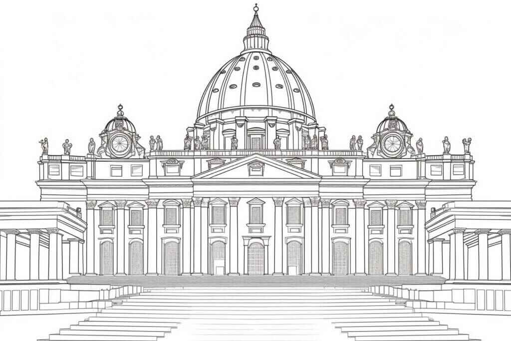 Desenho de Igreja Desenho Colorir Imprimir 026